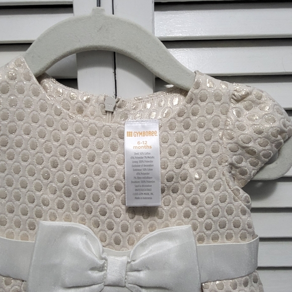 Gymboree baby dress size 6 - 12 months new beige gold color - Picture 4 of 4